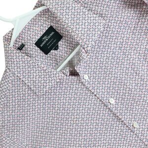 Rodd & Gunn Sports Fit Button Down Shirt Mens L White Floral Woven In Italy Prep